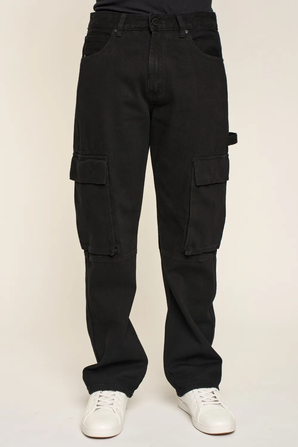 Men's Heavyweight Baggy Fit Cargo Denim Jeans