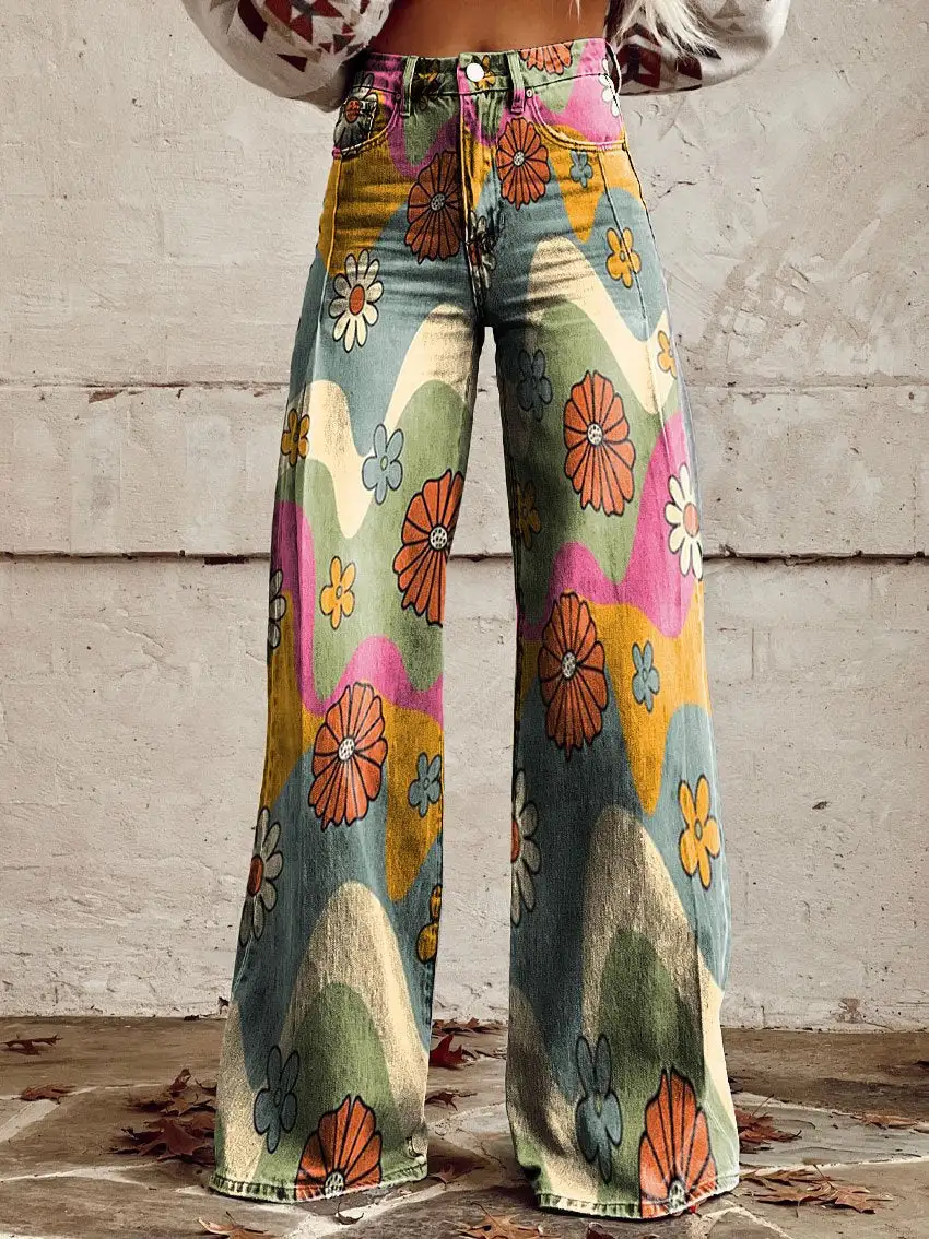 Wide Leg Floral Print