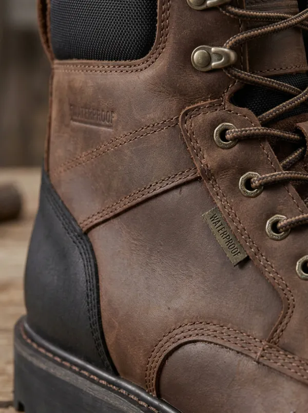Men's Waterproof Leather Construction Work Boots