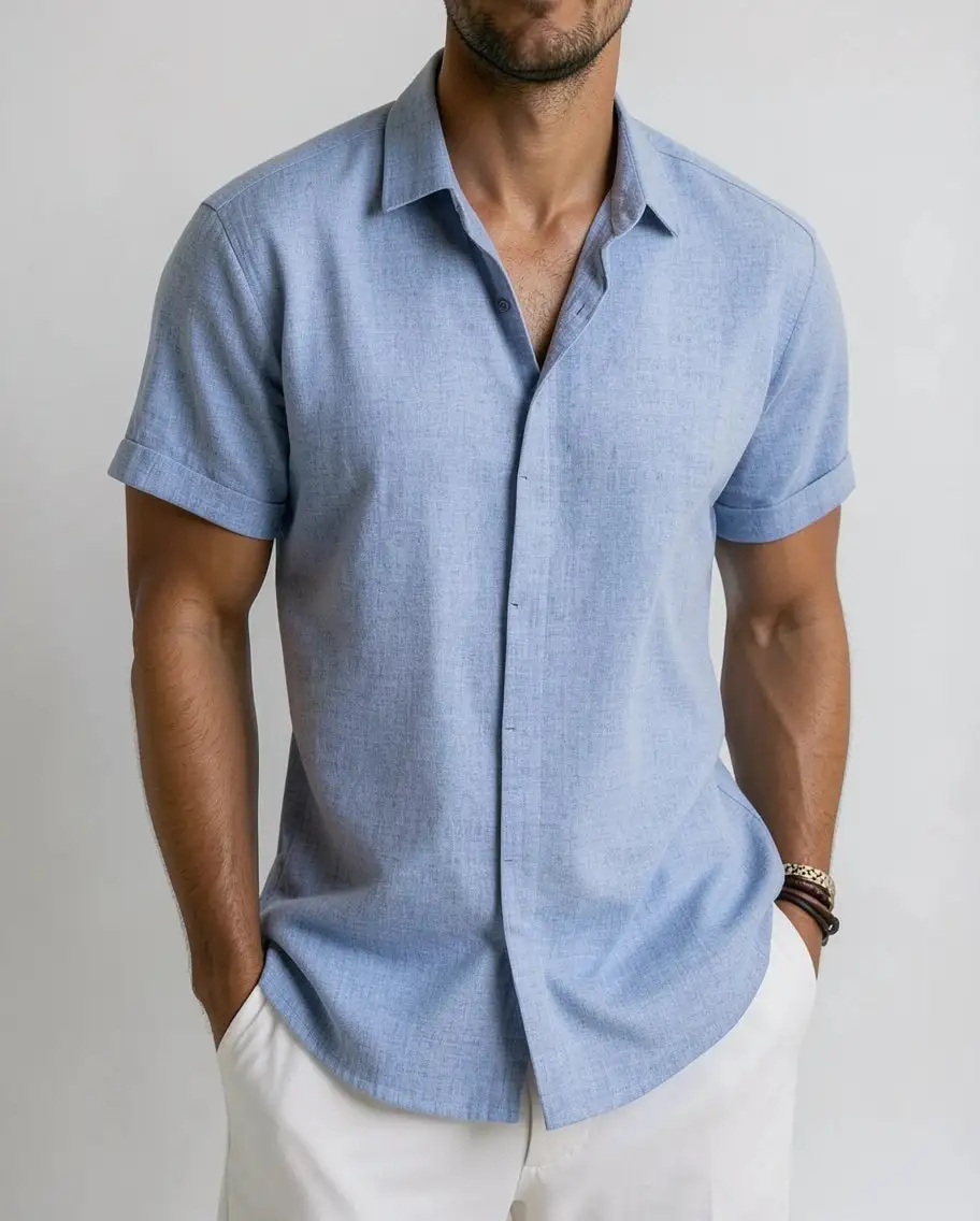 Linen Short Sleeve Casual Shirt
