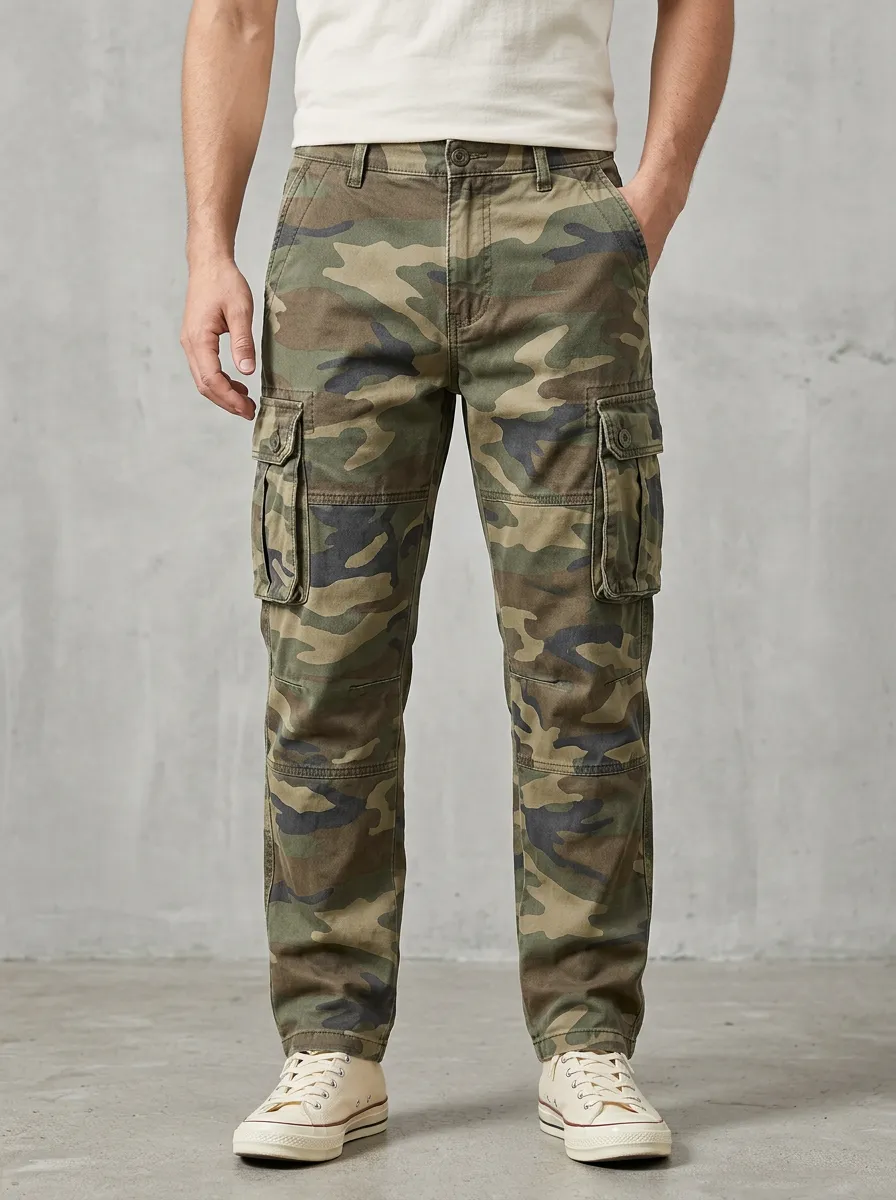 Street-Tactical Camouflage Camouflage Cargo Pants