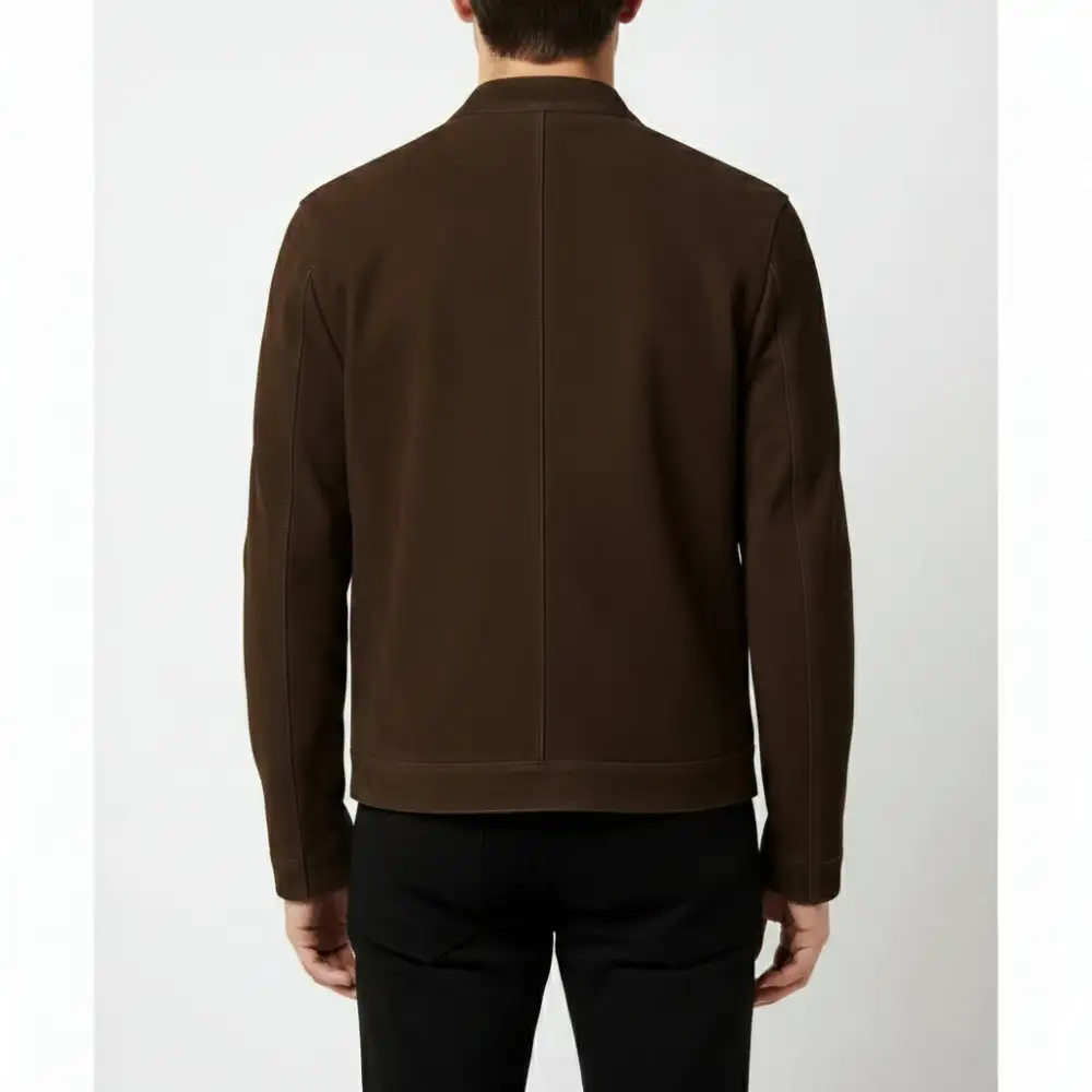 Suede Biker Motorcycle Cafe Racer Jacket
