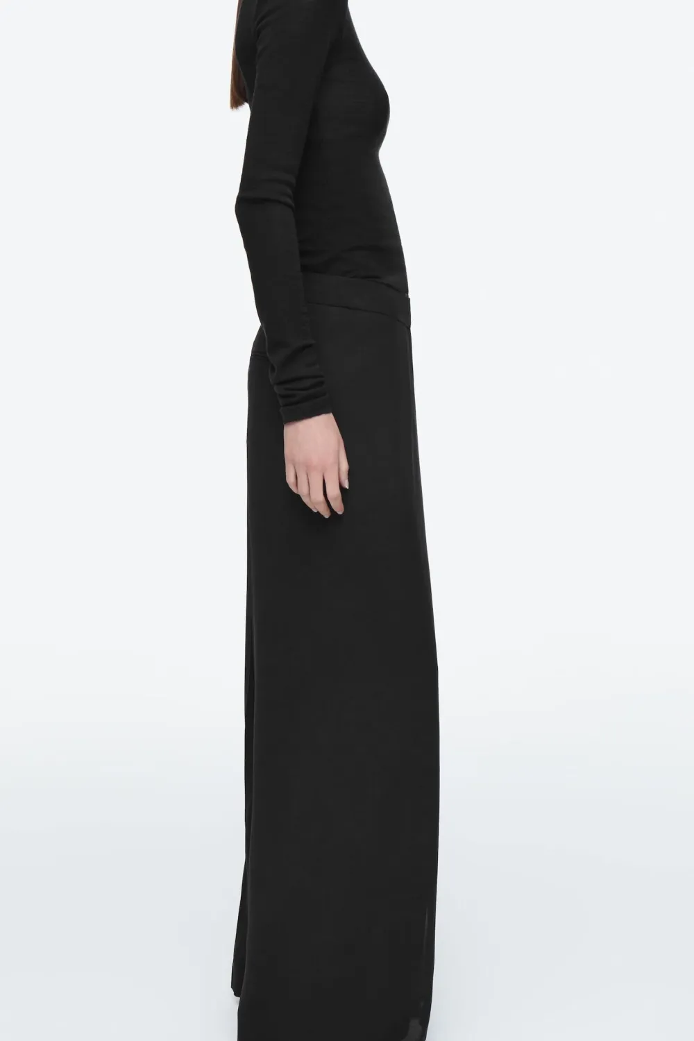 Straight-Leg Wrap-Front Trousers