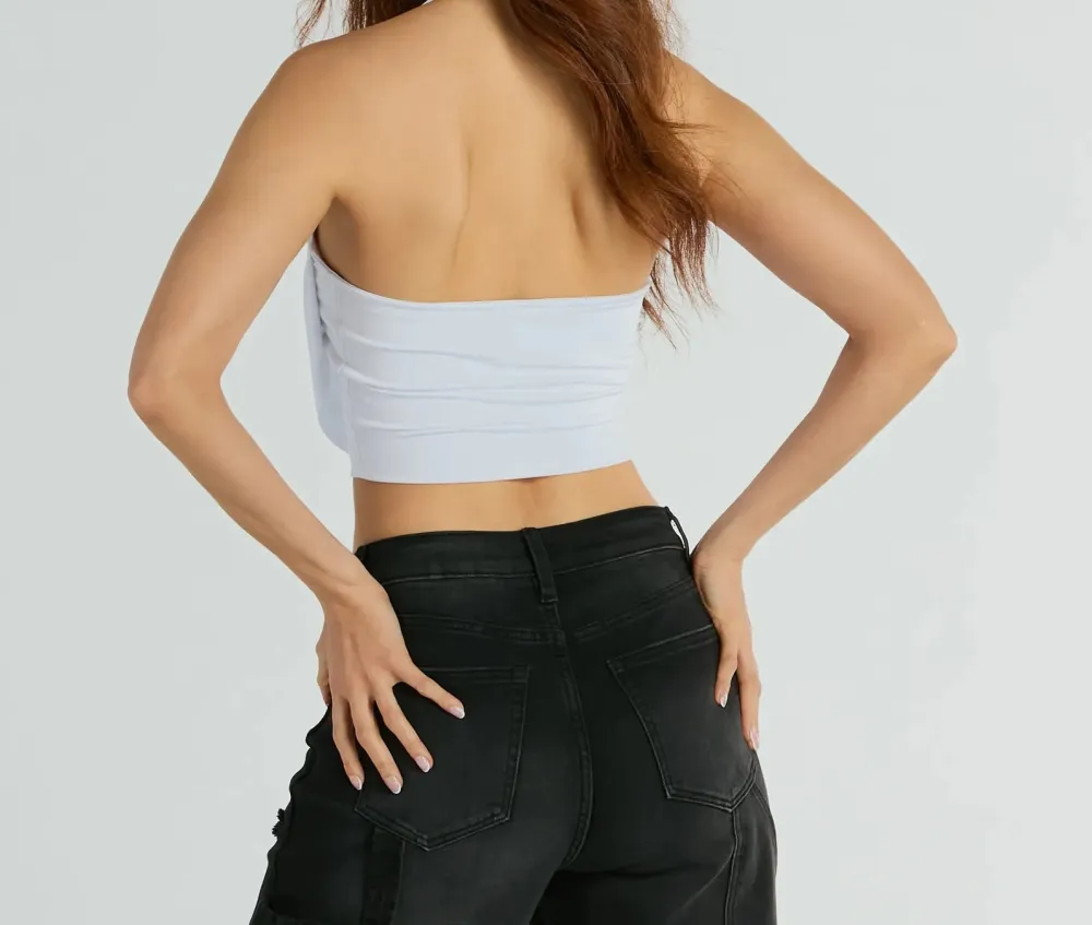 Halter Sleeveless Cropped Top