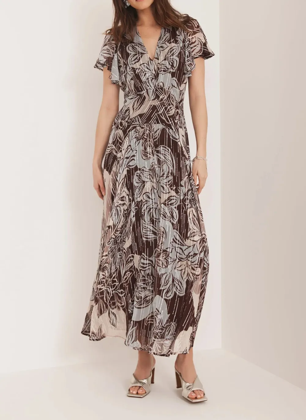Casual Floral Print Maxi Dress