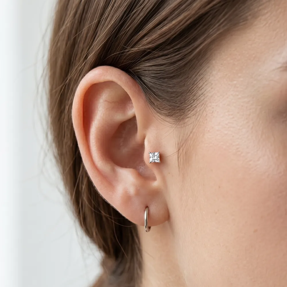 Simple Titanium Labret Stud