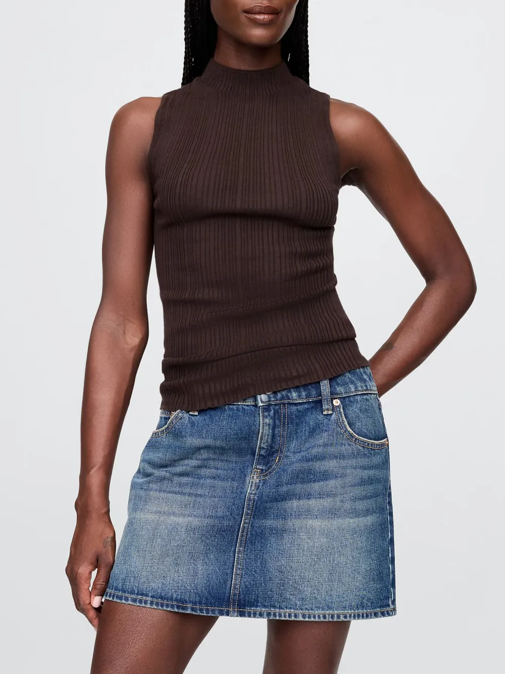Long Ribbed Vest