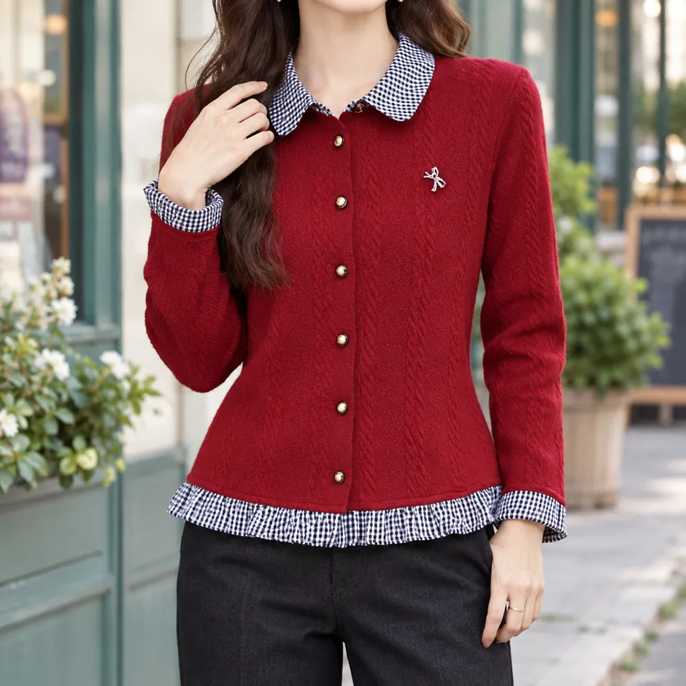 Plaid Polished Cardigan