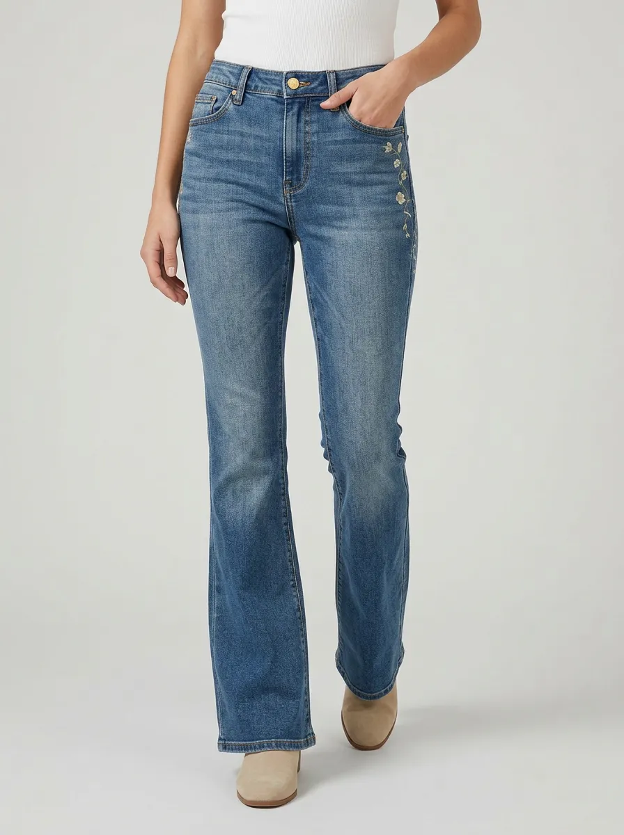 Mid Rise Easy Wear Jeans