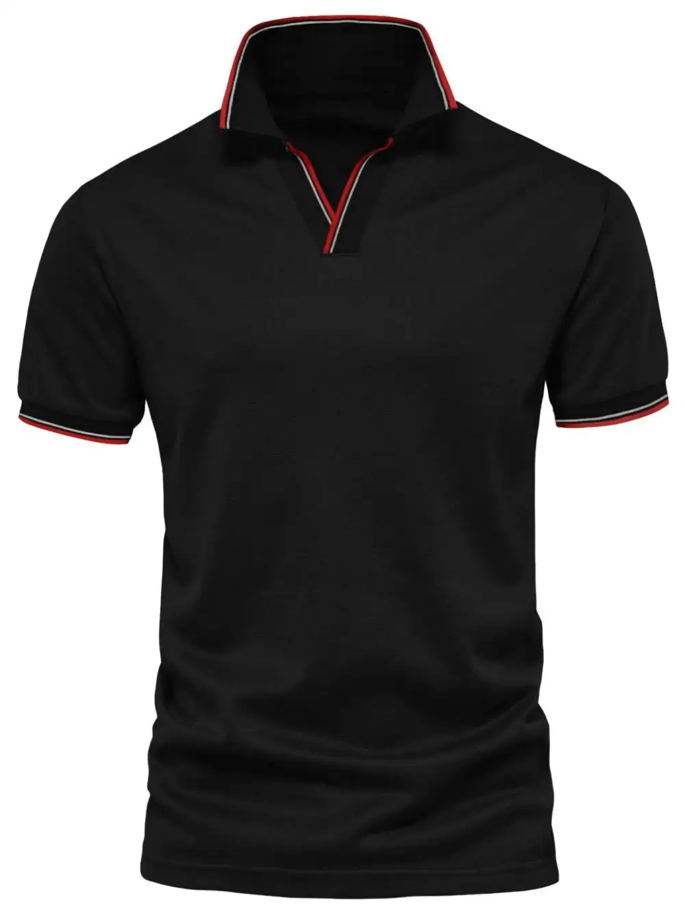 Everyday Contrast Detail Short Sleeve Collared Polo Shirt