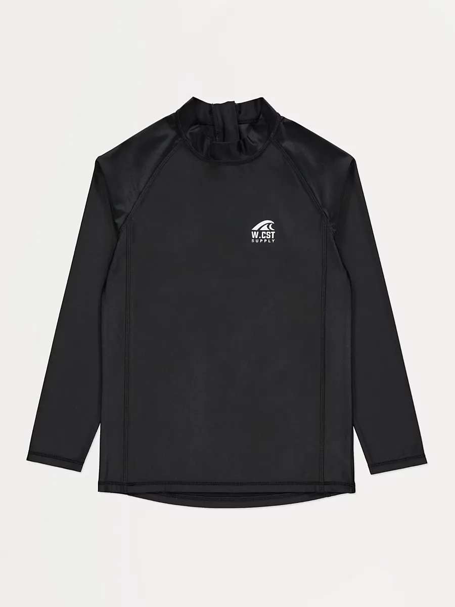 Black Long Sleeve Rash Vest