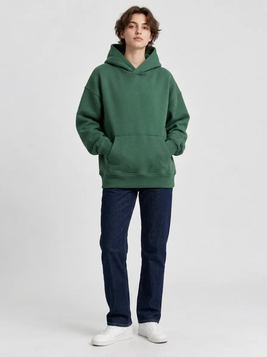 Unisex Plain Easy Motion Leisure Hoodie