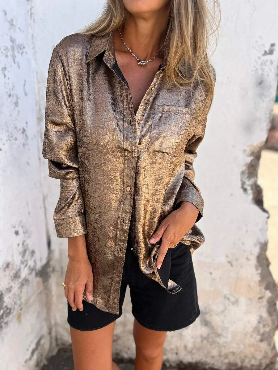 Relaxed Metallic Shirt
