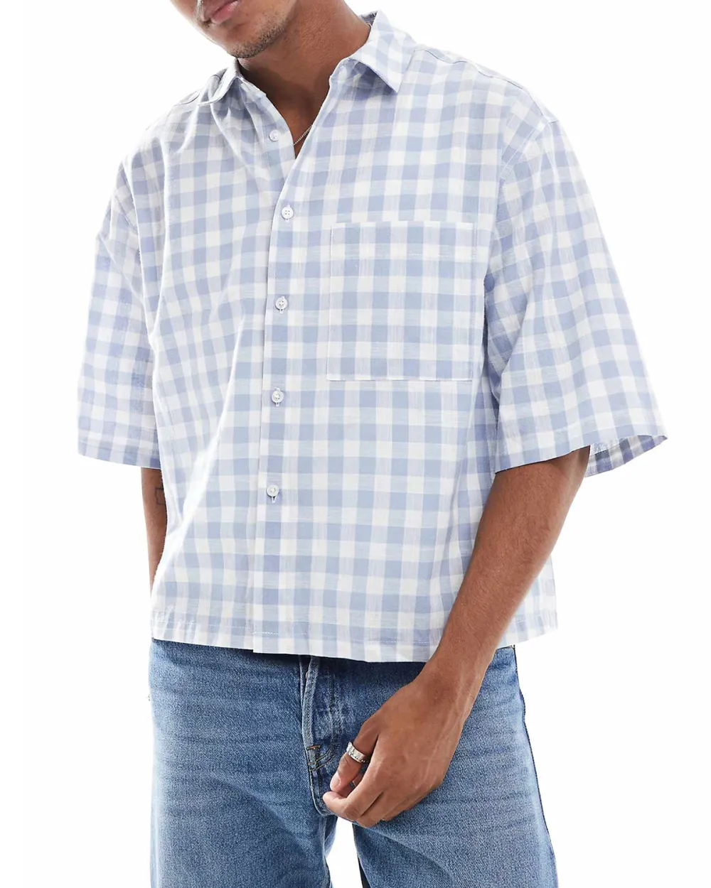 Oversized Boxy Shirt In Blue