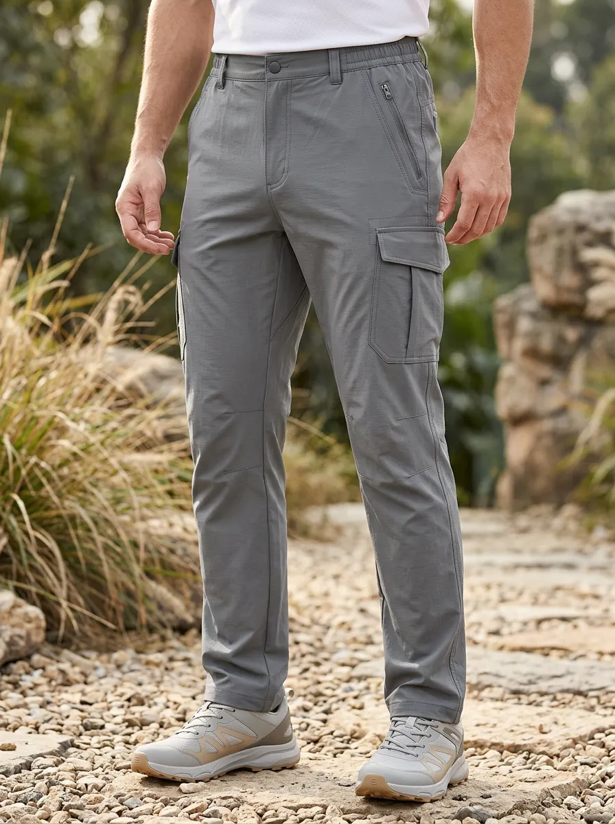 Men's Multi-Pocket Quick-Dry Zip-Fly Cargo Pants