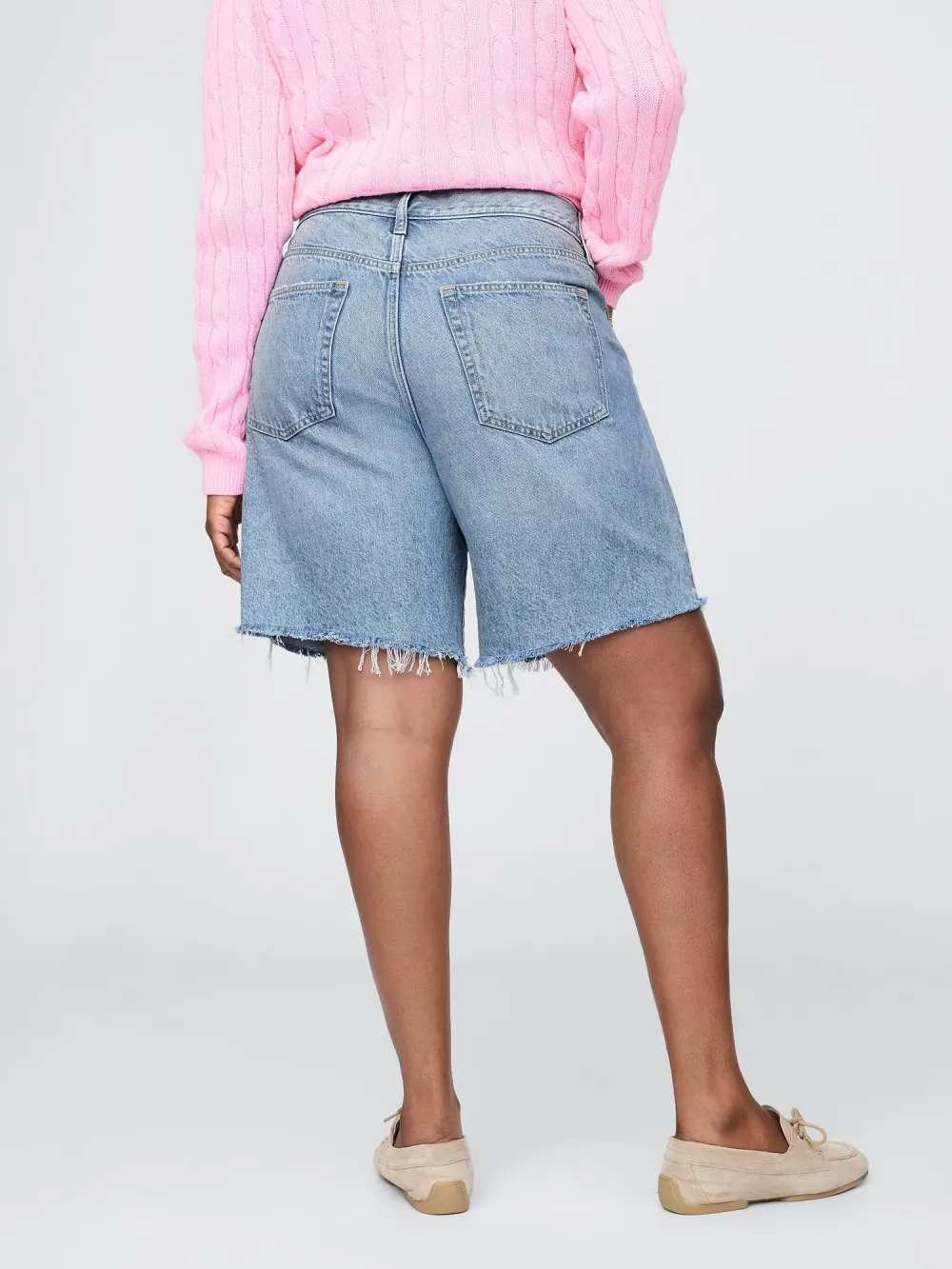 Cotton Denim Shorts