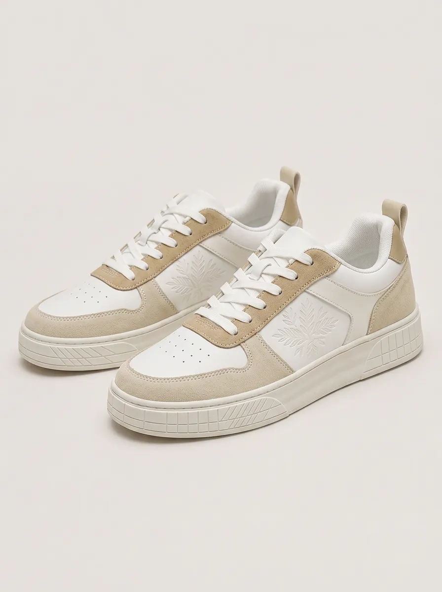 Men's Casual Maple Leaf Embossed Patterned Skate Shoes