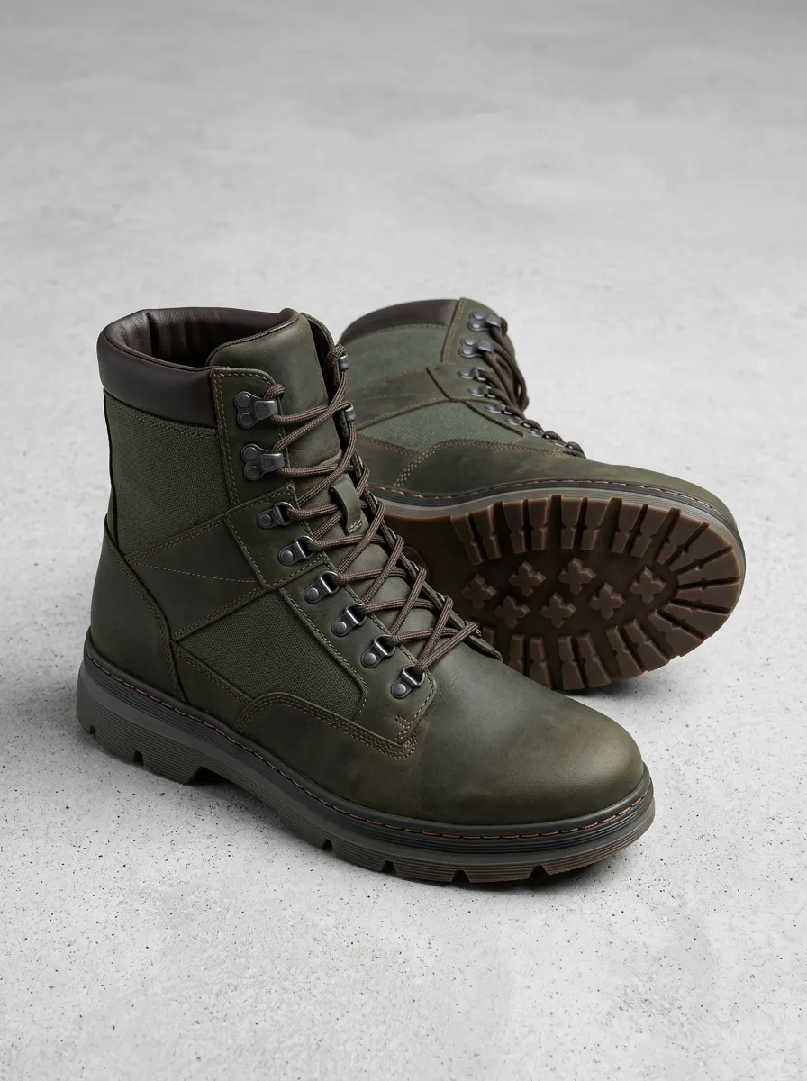 Unisex Everyday Outdoor Tactical Leather Work Boots