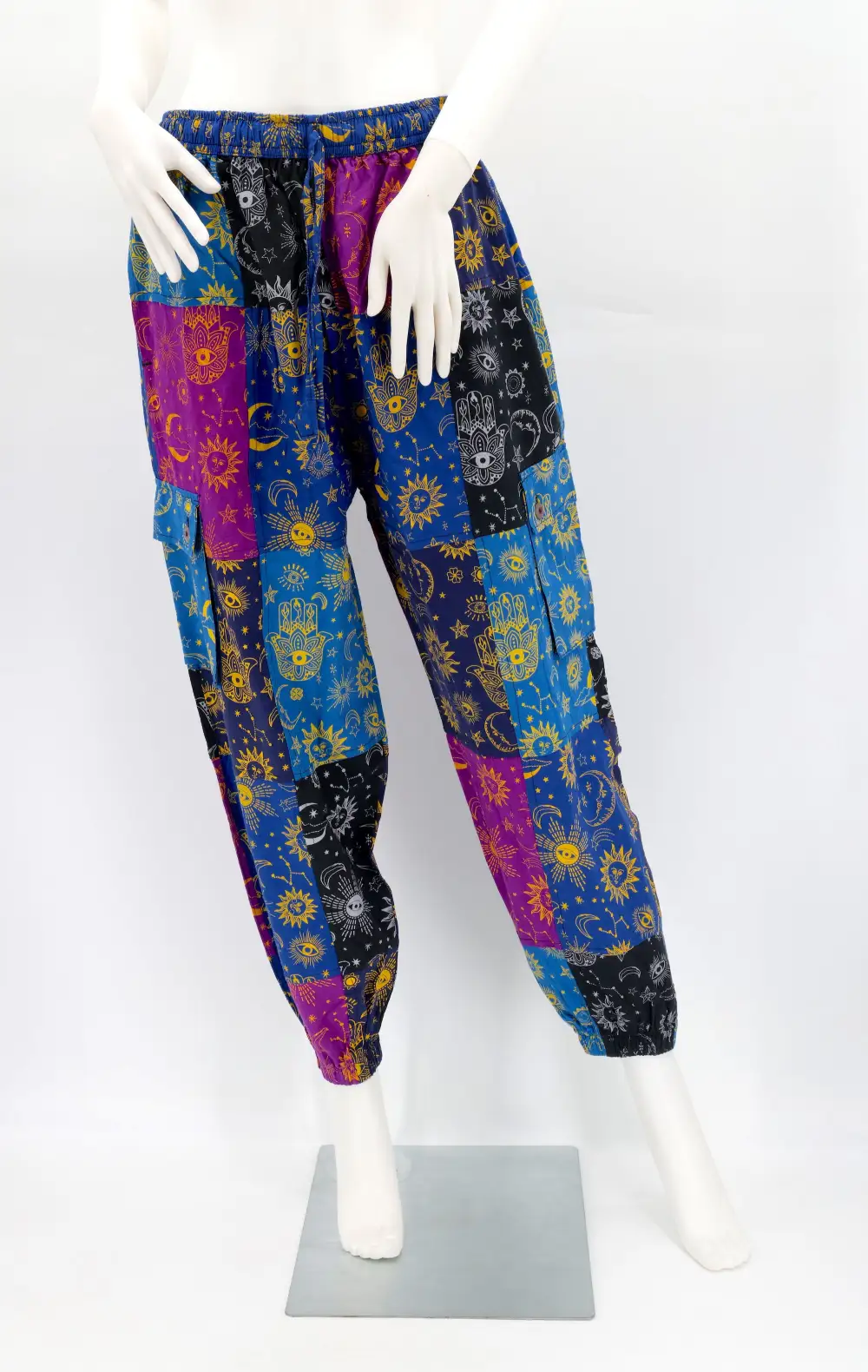 Women's Easy Fit Harem Cargo Patchwork Cargo Pants