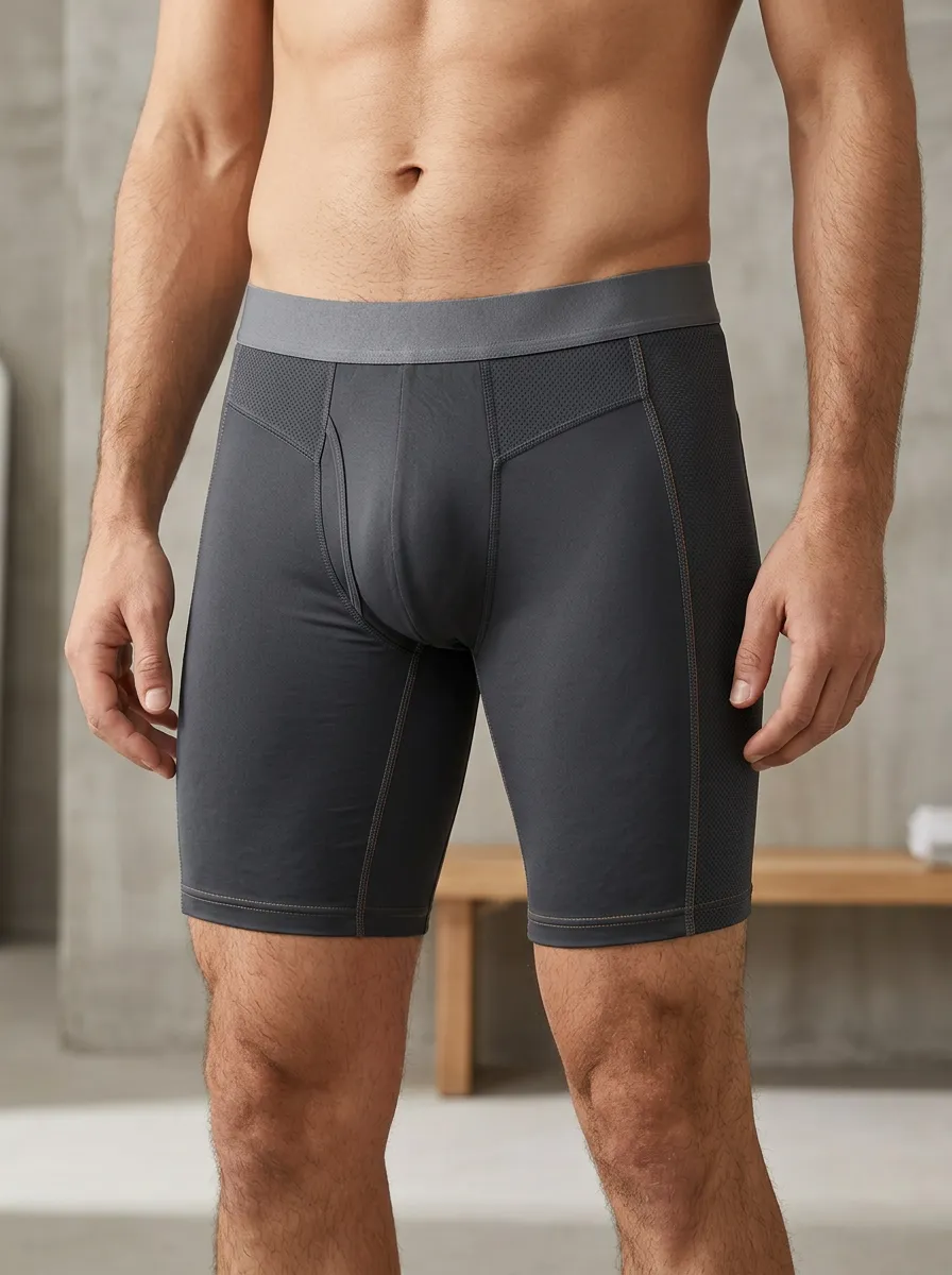 Clean-Look Mesh Performance Athletic Performance Look Men's Boxer Briefs