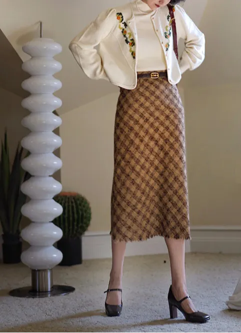 Summer Plaid High Waist Skirt