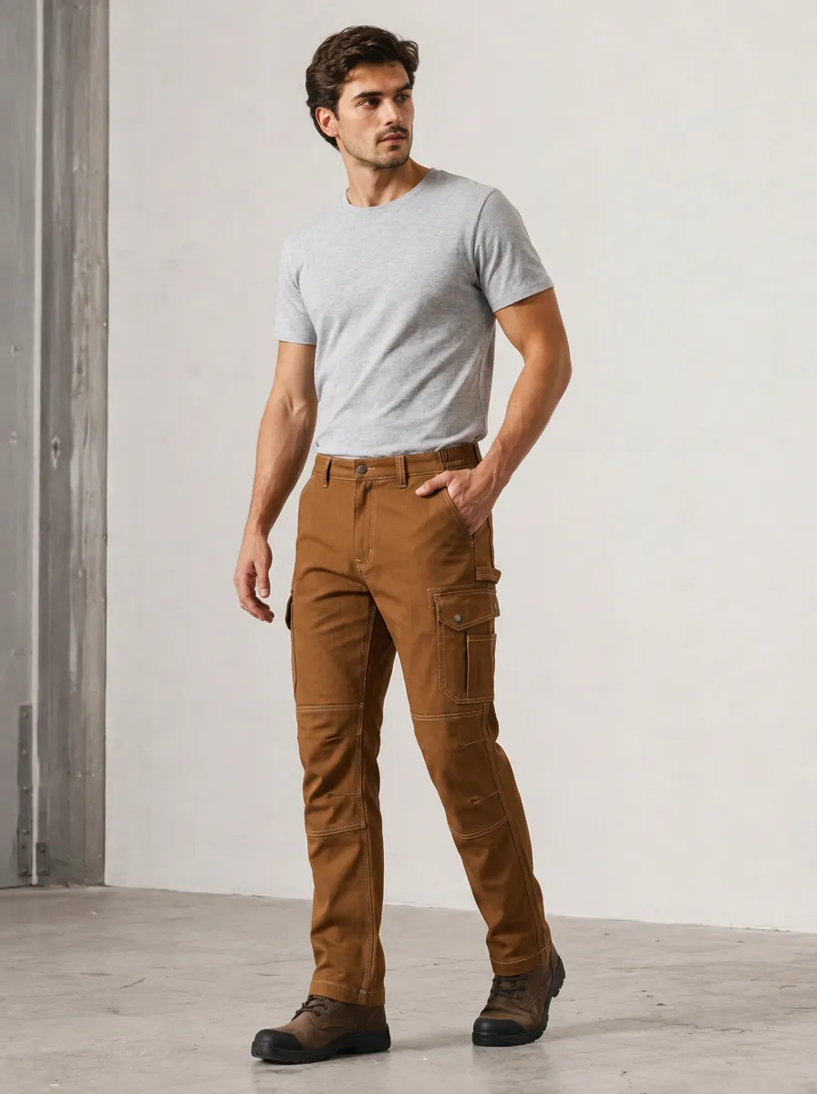 Men's Tobacco Brown Utility Cargo Pants