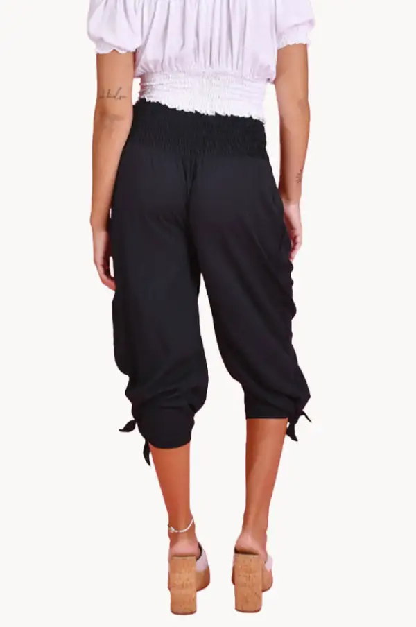 Beach Ready Ruched Cropped Pants