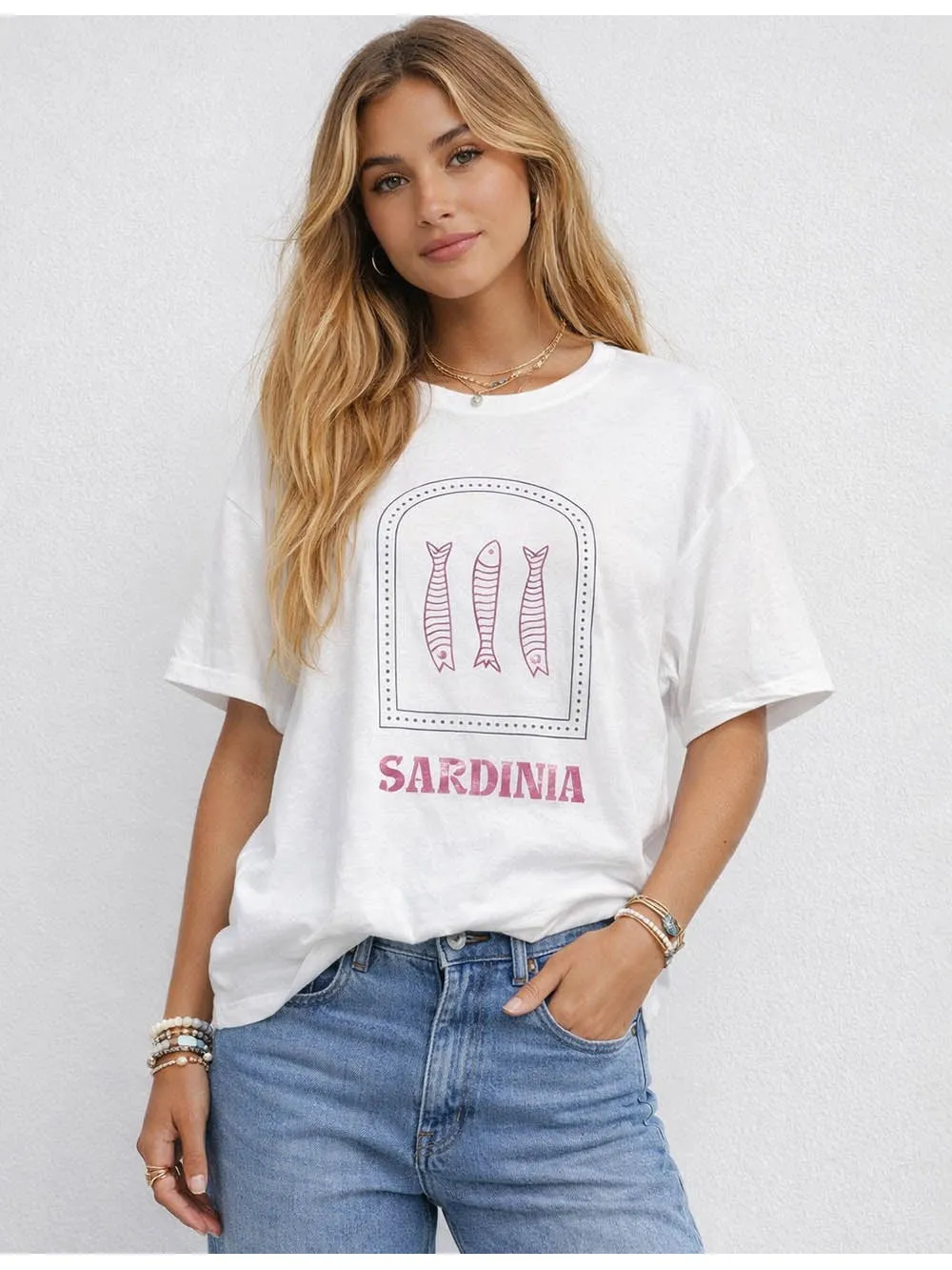 Chic Fish Graphic Pullover Short Sleeves T-shirt