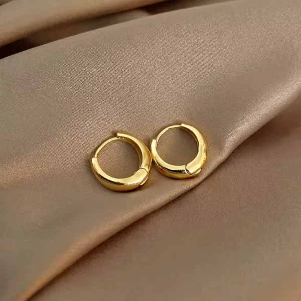 Retro circular ladies' earrings