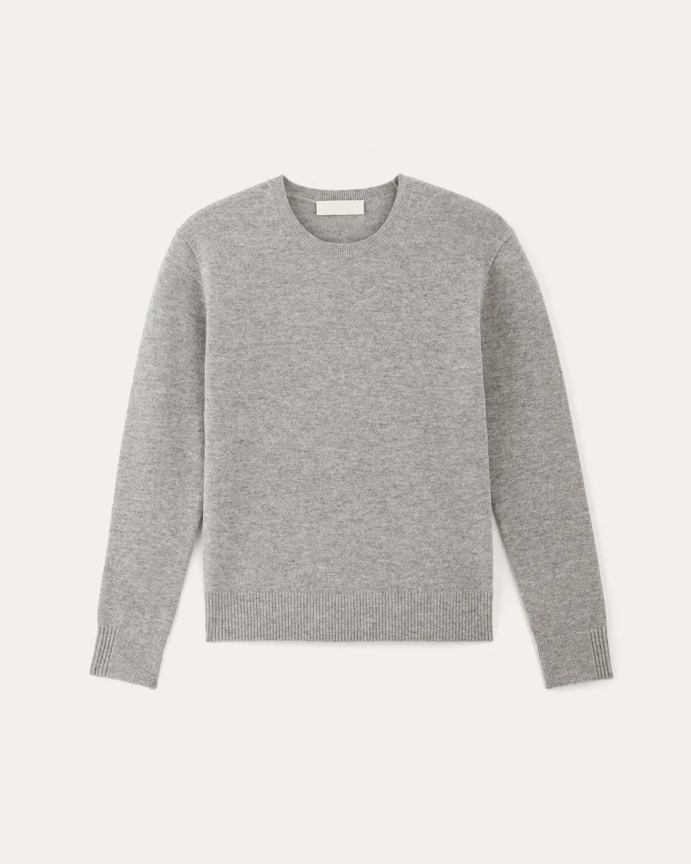 The Light Heather Grey Classic Crew in Cashmere