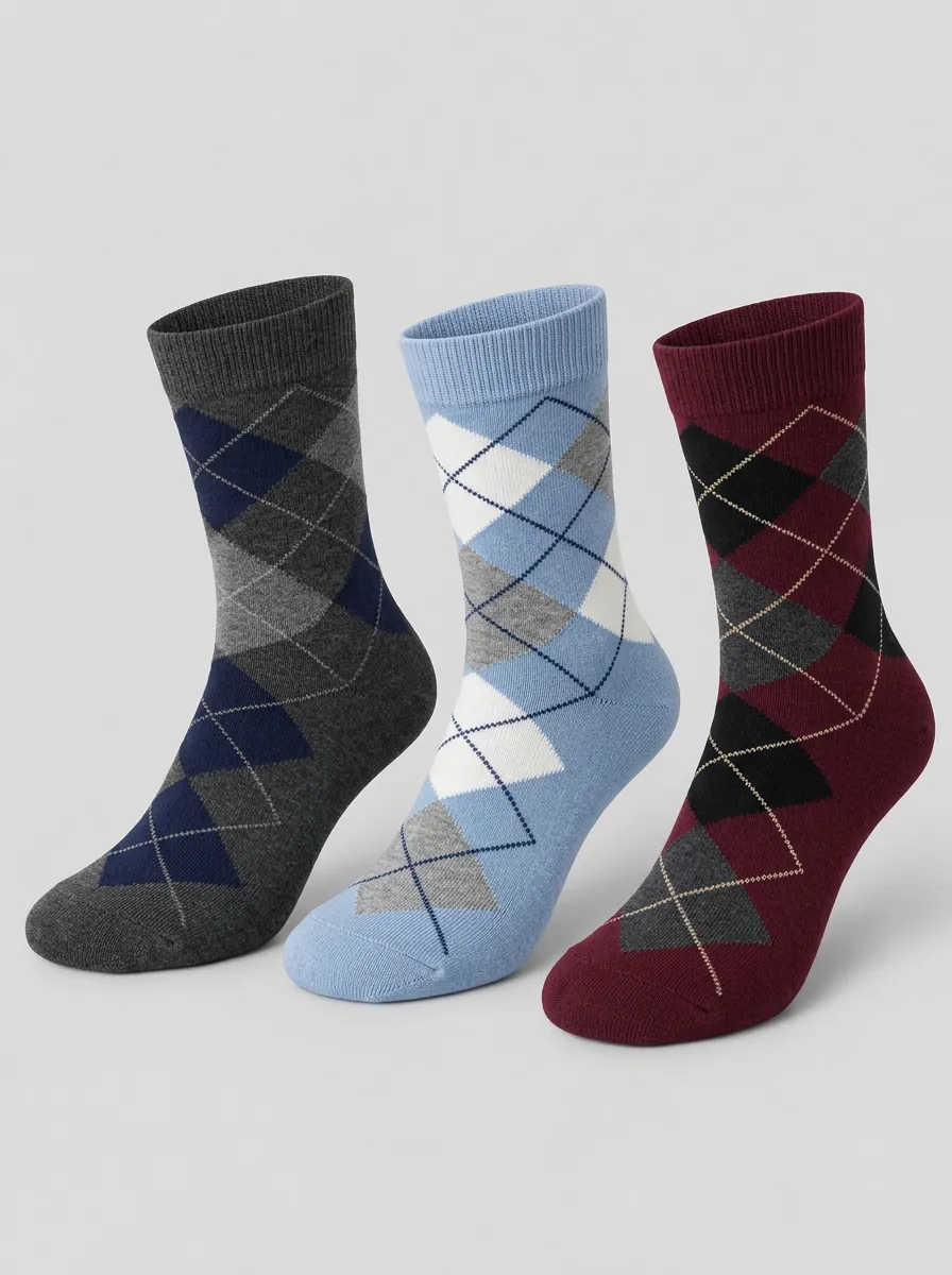Men's Canyon Classic Argyle Pattern Printed Socks 3-Pack