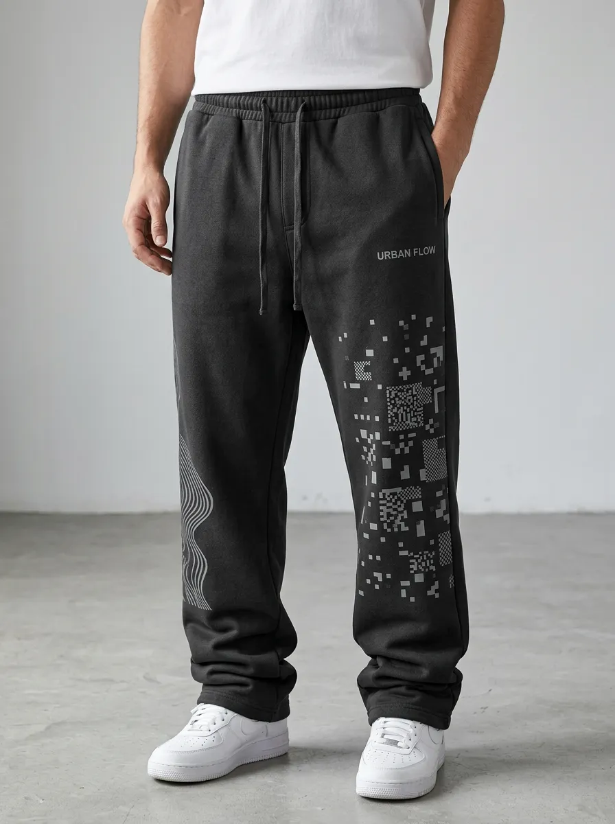 Streetwear Sweatpants Geometric Pixel Men's Sweatpants
