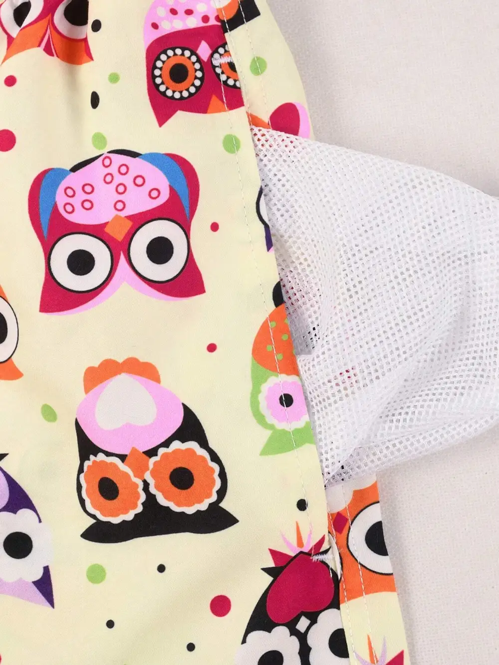Men's Allover Cartoon Graphic Print Beach Shorts