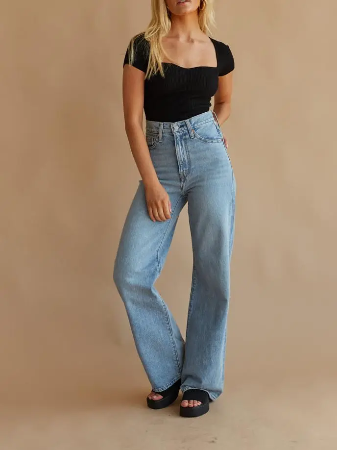 Regular Wide Leg Jeans Far and Wide