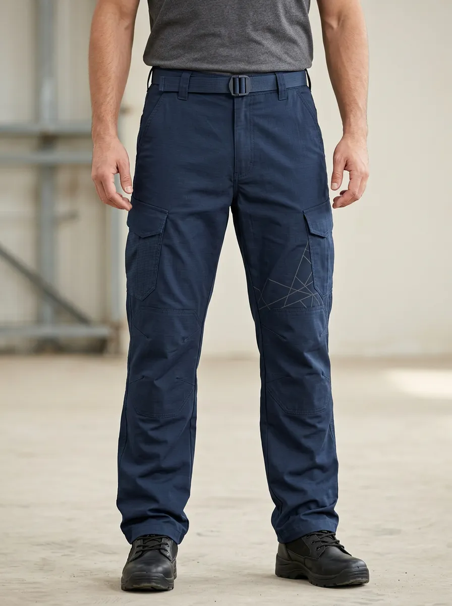 Unisex Geometric Pattern Printed Tactical Work Pants — Everyday Edit