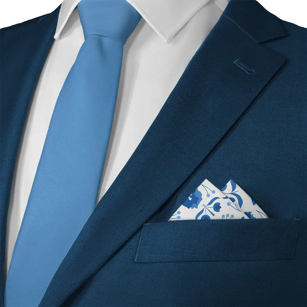 Crisp Composed Floral Pocket Square