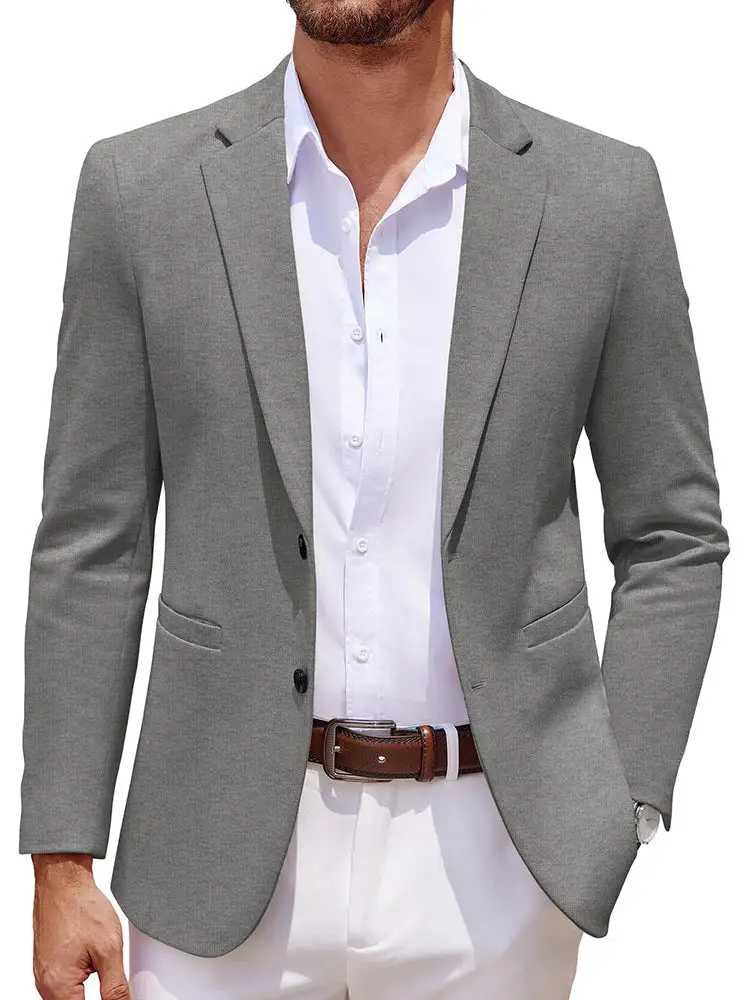 Casual Knit Two Buttons Suit Jackets