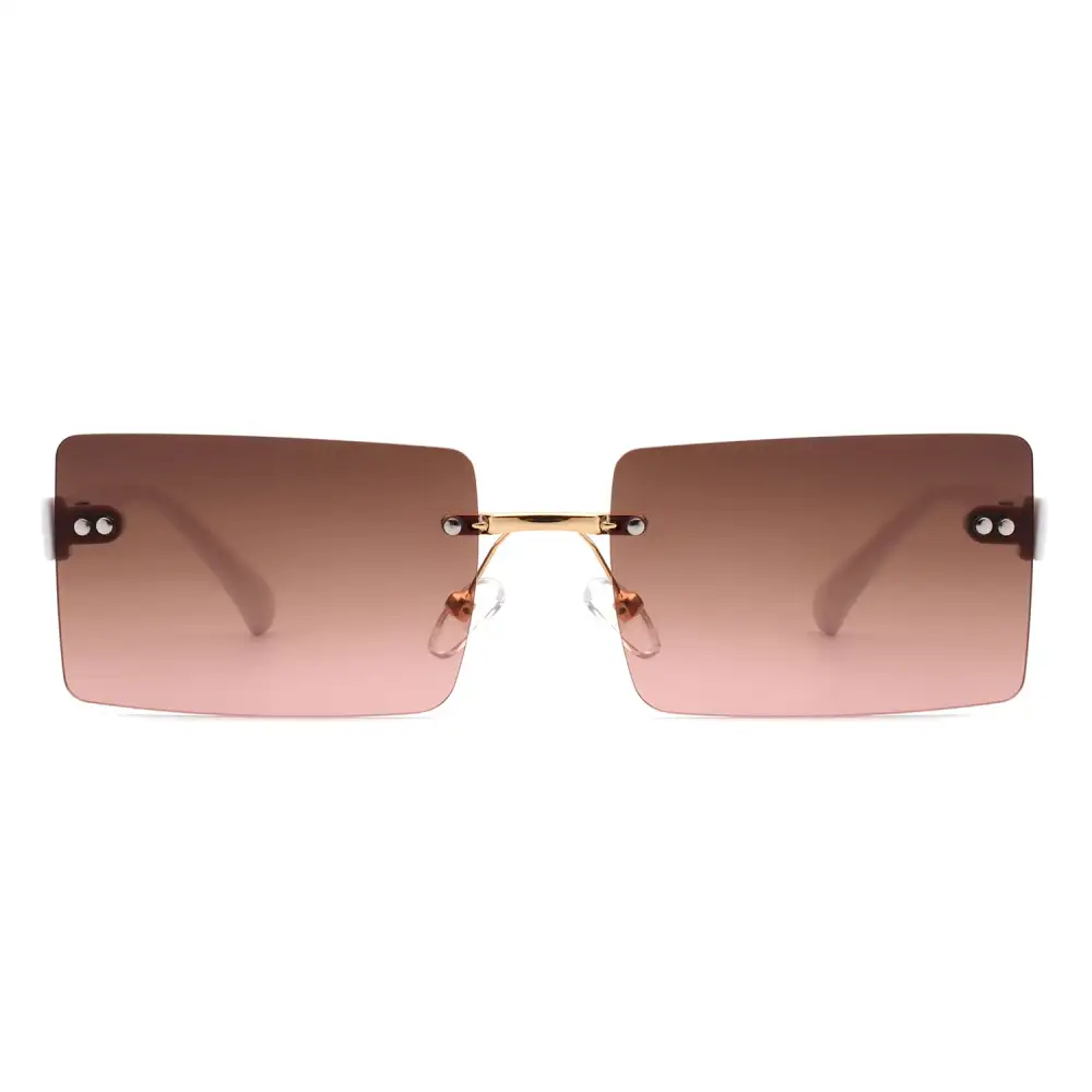 Lightweight Rectangle Square Frame Sunglasses