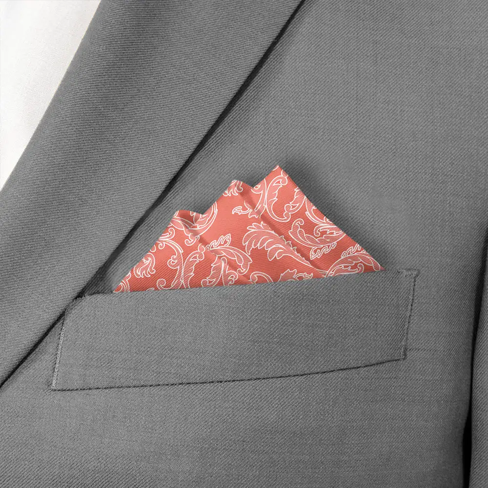 Clean Formal Ornate Paisley Pocket Square