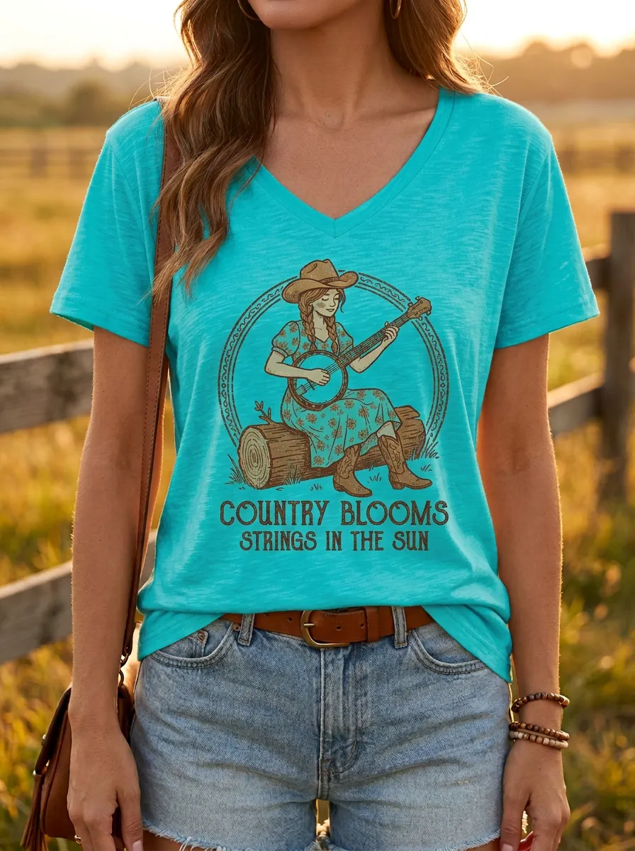 Everyday Banjo Women's V-Neck T-Shirt