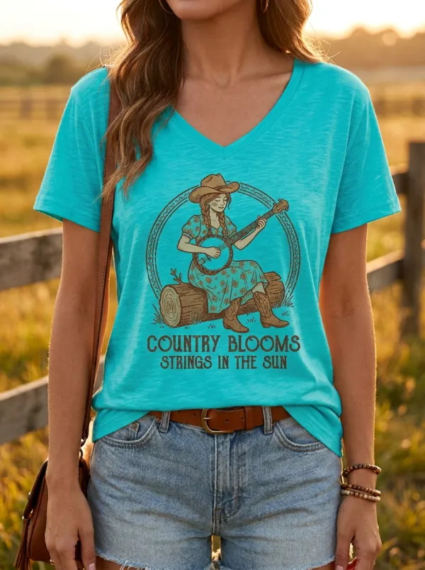 Everyday Banjo Women's V-Neck T-Shirt