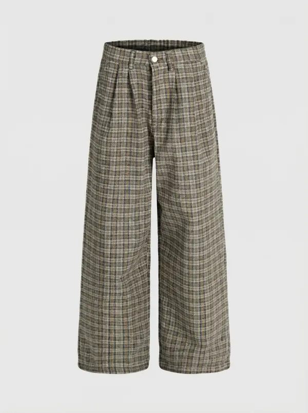 Casual Plaid Pants
