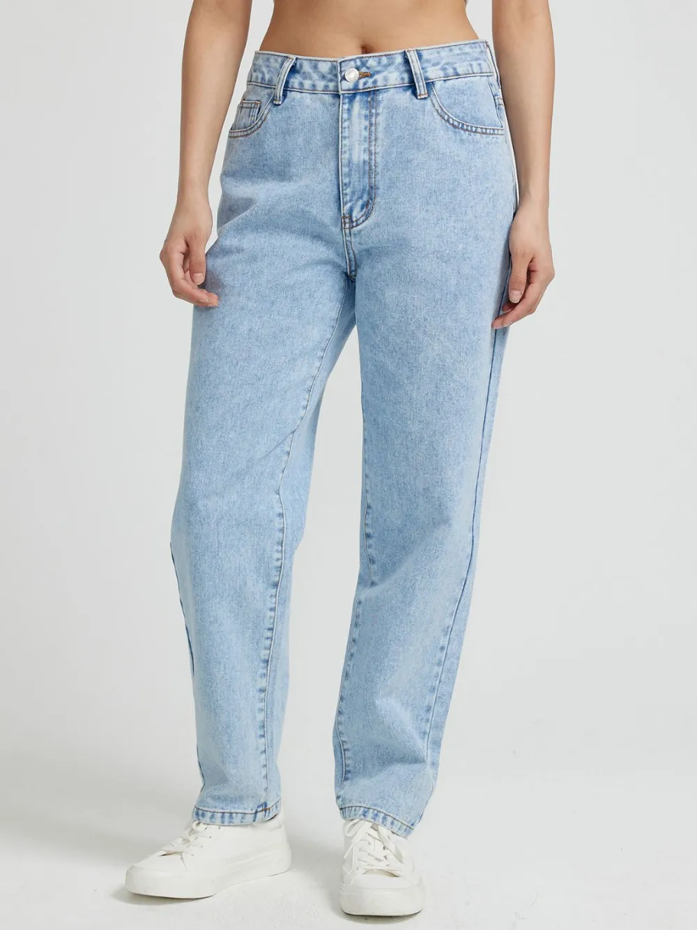 Casual Straight Leg Denim Jeans
