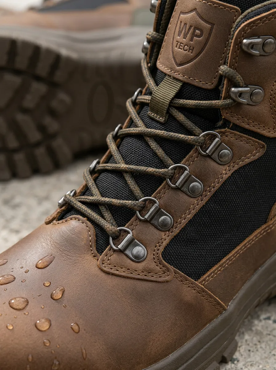 Men's WP Tech Waterproof Leather Construction Work Boots
