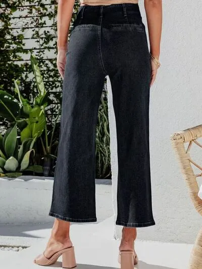 Button Pocketed Denim Jeans