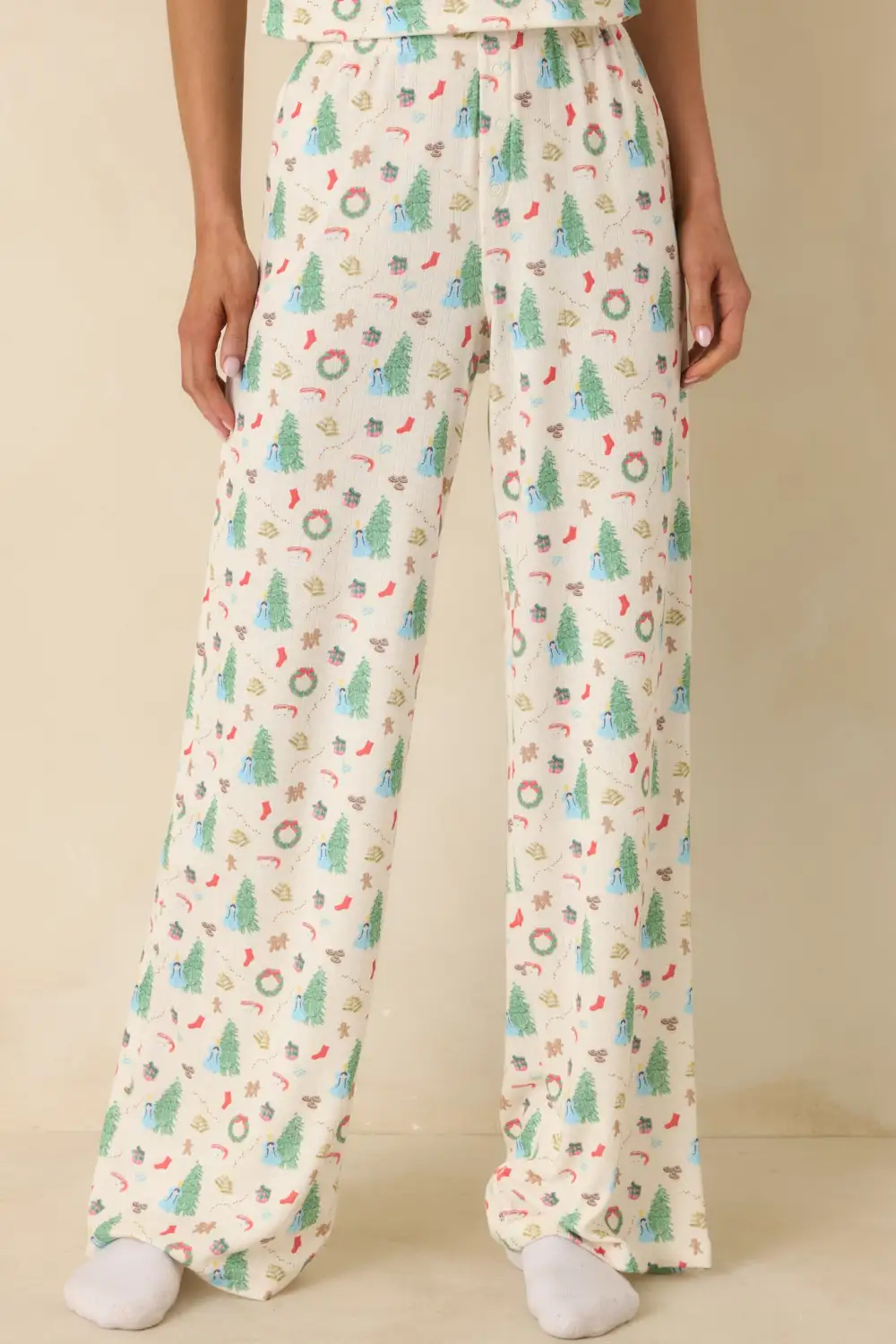 Morning Multi Christmas Print Pajama Pants