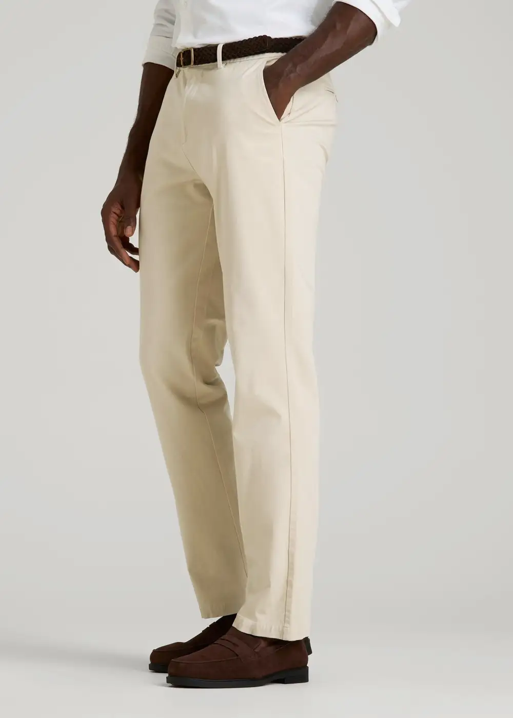 Men's Refined Straight Leg Chino Cotton Pants