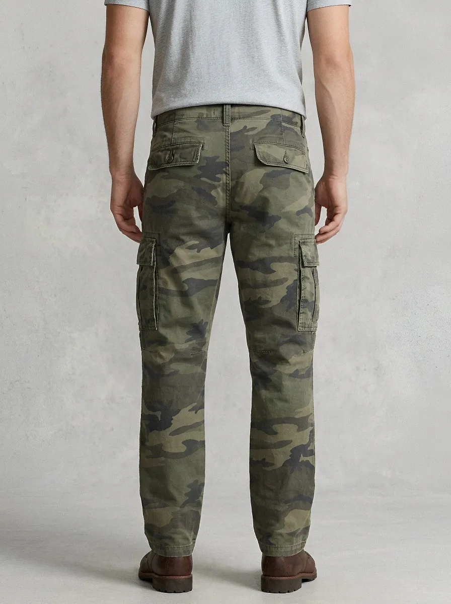 Combat-Inspired Camouflage Military-Inspired Camouflage Cargo Pants