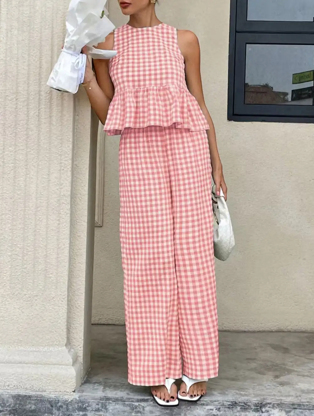 Sleeveless Top Pants Two Piece Set
