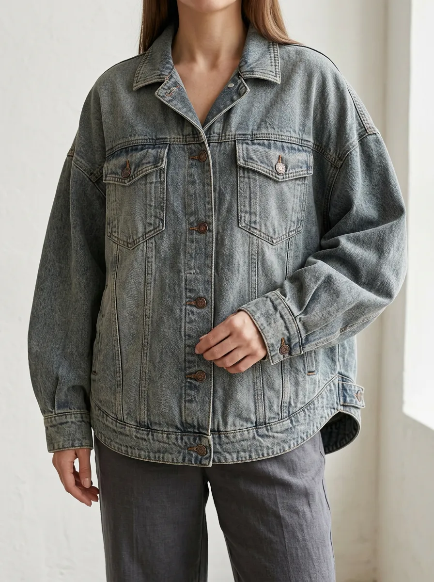 Oversized Fit Women's Denim Jacket